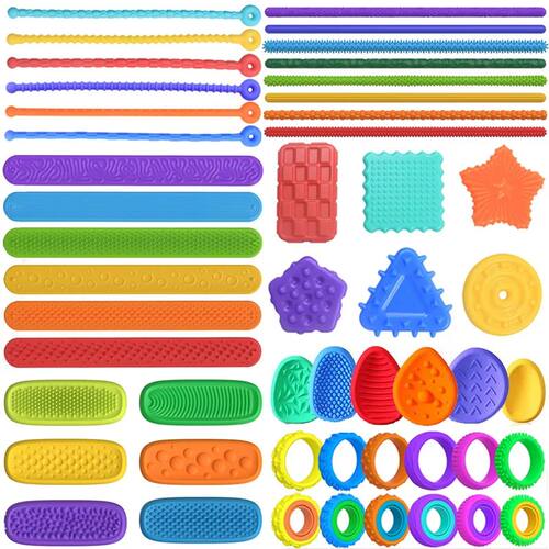 Textured Silicone Sensory Toys For Kids Boys Girls Fidget An