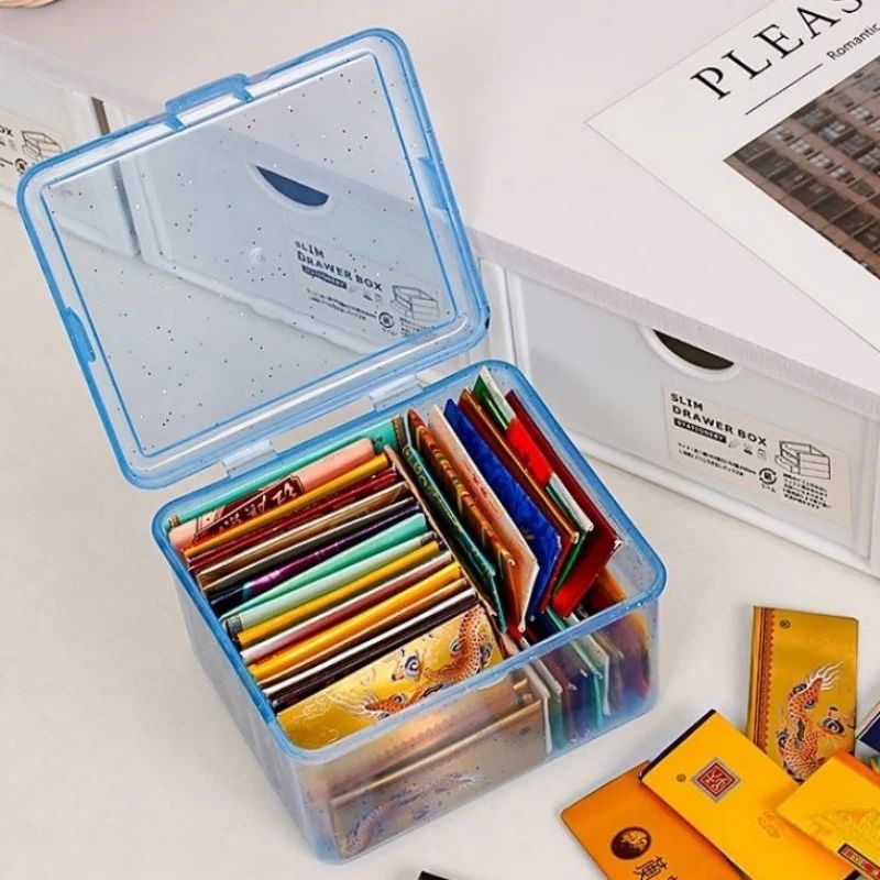 Plastic Photo Card Box Stationery Organizer For Small Items