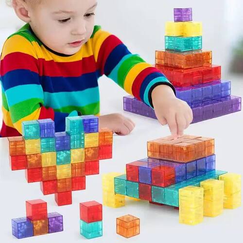 Popular Transparent Magnetic Blocks-Build Magnet World Set f