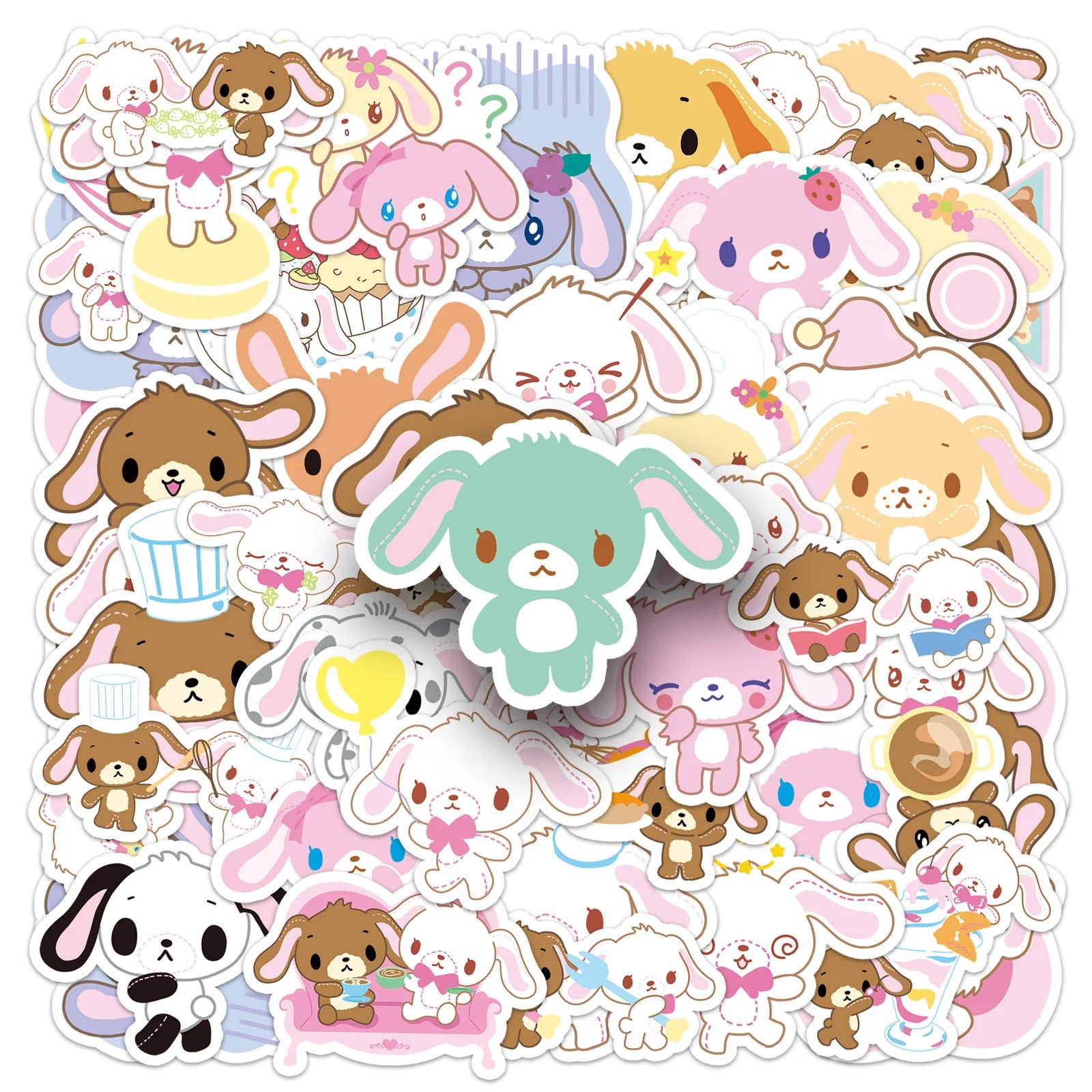 50PCS Sugarbunnies Cartoon Stickers SHIROUSA KUROUSA Graffit