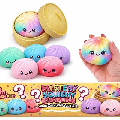 Soft Maltose Dumpling Squishy: Transparent Colorful Squeeze