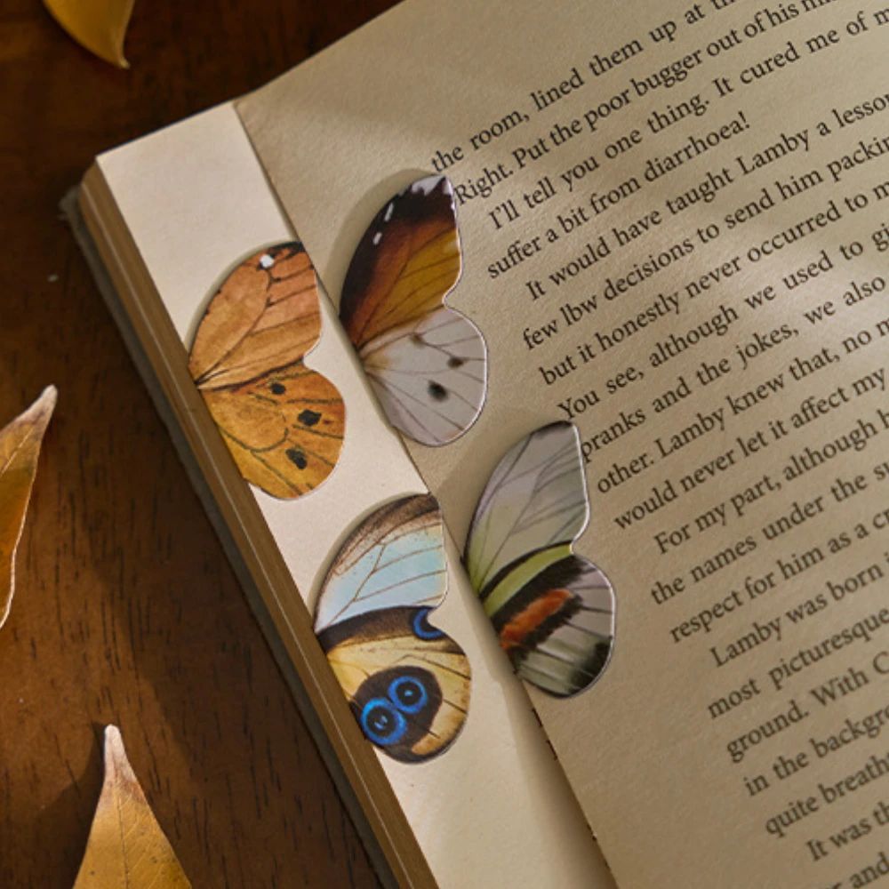 4pcs/set Colourful Butterfly Bookmarks Cute Magnetic Bookmar