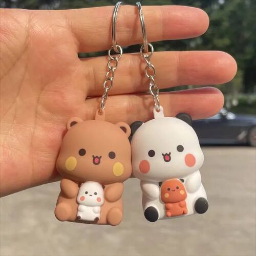 Voice Toys Keychain Yier Panda Bear Glowing Anime Figures Ph