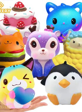 Jumbo Squishy Kawaii Animal Unicorn Cake Deer Panda Squishie