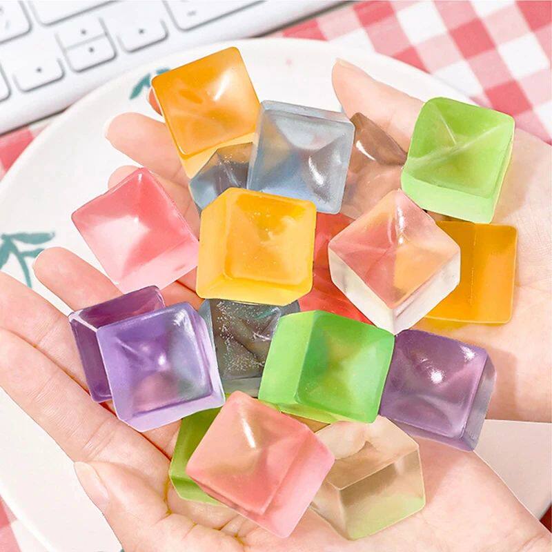 1-6Pcs Squishy Ice Cube Fidget Toy Sss Ball Squeeze Juguetes