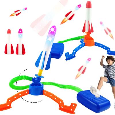 Children's Foot-stepping Small Rocket Toys Outdoor Luminous