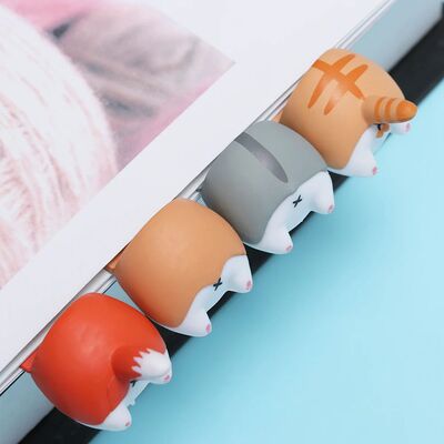 1Pc Cute Cartoon Animal Corgi Bookmarks Cat Hamster Book Mar