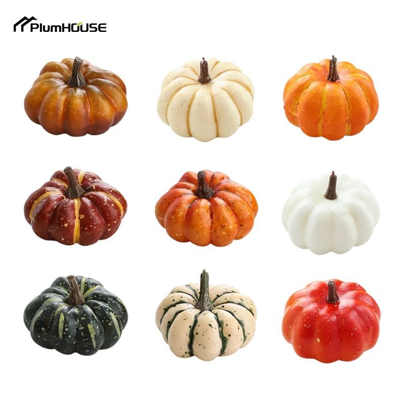 Mini Artificial Halloween Pumpkin Decor Simulation Vegetable