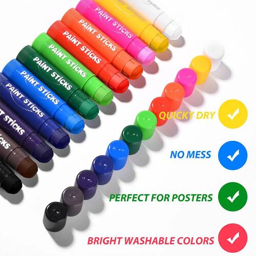 Water Soluble Children's Crayons, Quick Drying and Non Dirty