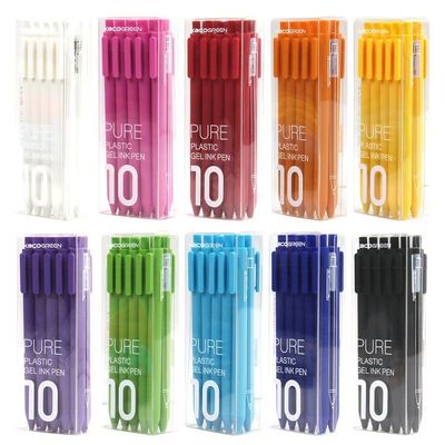 Kawaii Kaco 10 Colors Gel Pens канцелярия 0.5MM Bl
