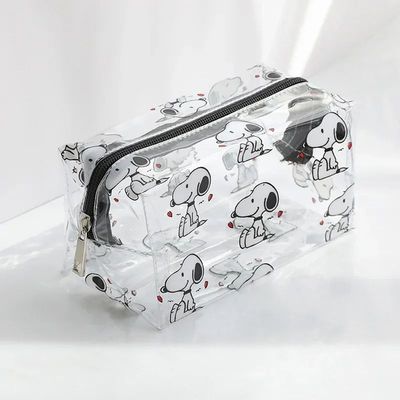 Snoopy Transparent Small Outdoor Makeup Bag Cute Cartoon Tra