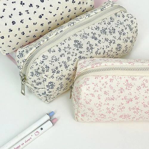 Small Fresh Floral Pen Bag Large Capacity Pencil Case Multif