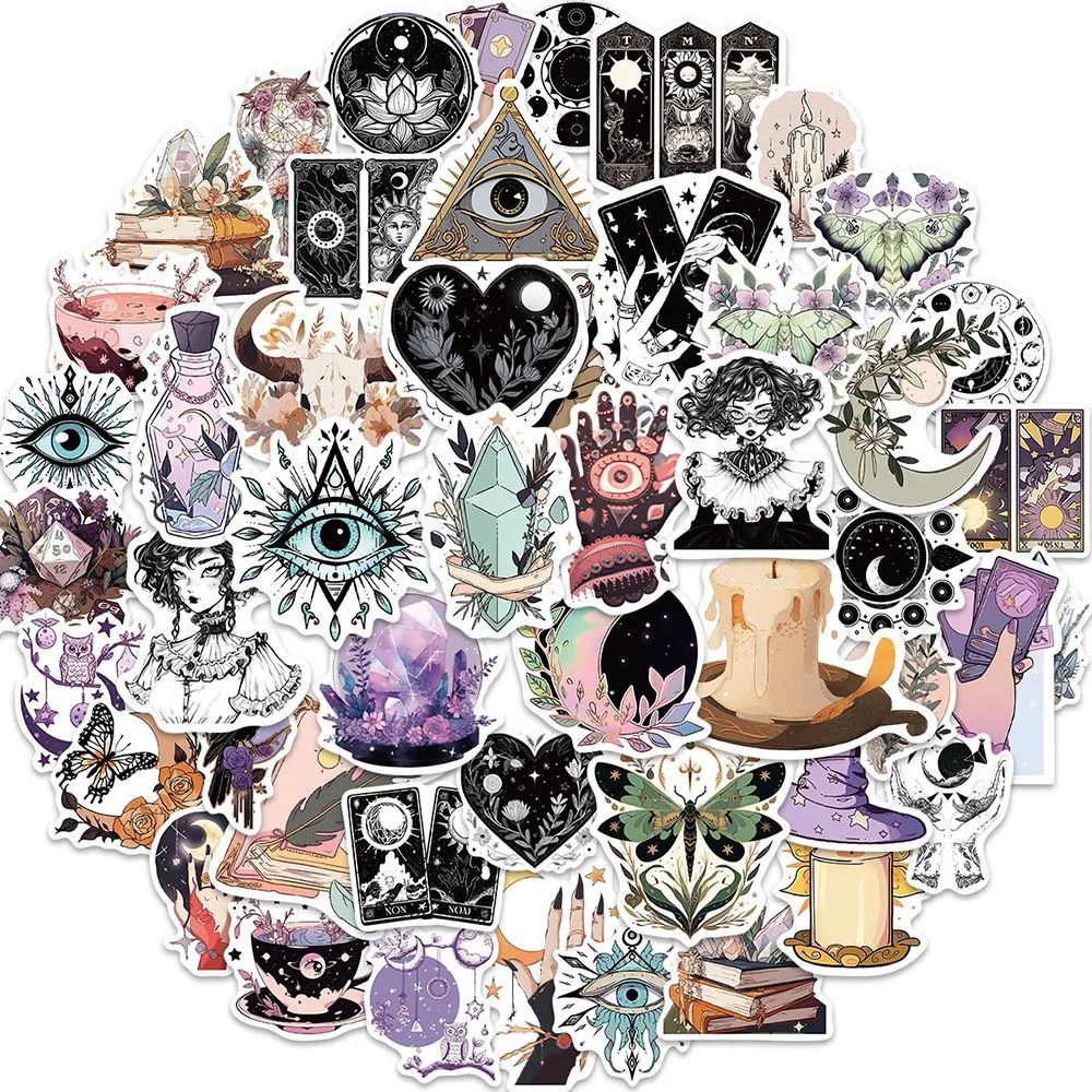 10/30/50PCS Magic Witch Beauty Art Cartoon Sticker DIY Phone