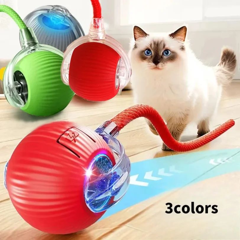 Cat Interactive Ball Toys Automatic Rolling Ball For Kitten