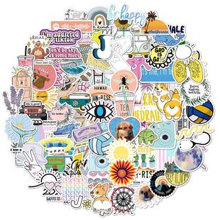100Pcs Cartoon Vsco Girls Stickers for Laptop Skateboard