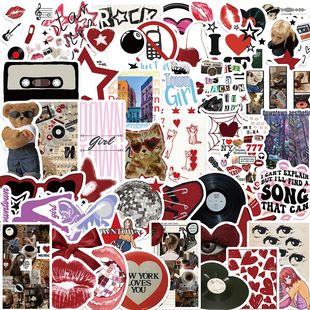 50pcs Downtown Girls Aesthetic Y2K Graffiti Stickers DIY Pho