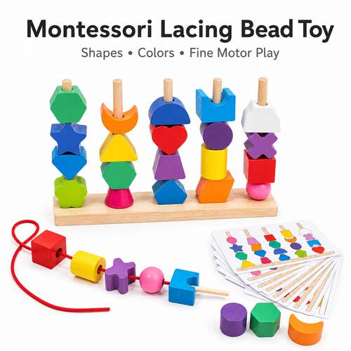 Wooden Children's colorful Color Sorting Toys, rainbow Sets