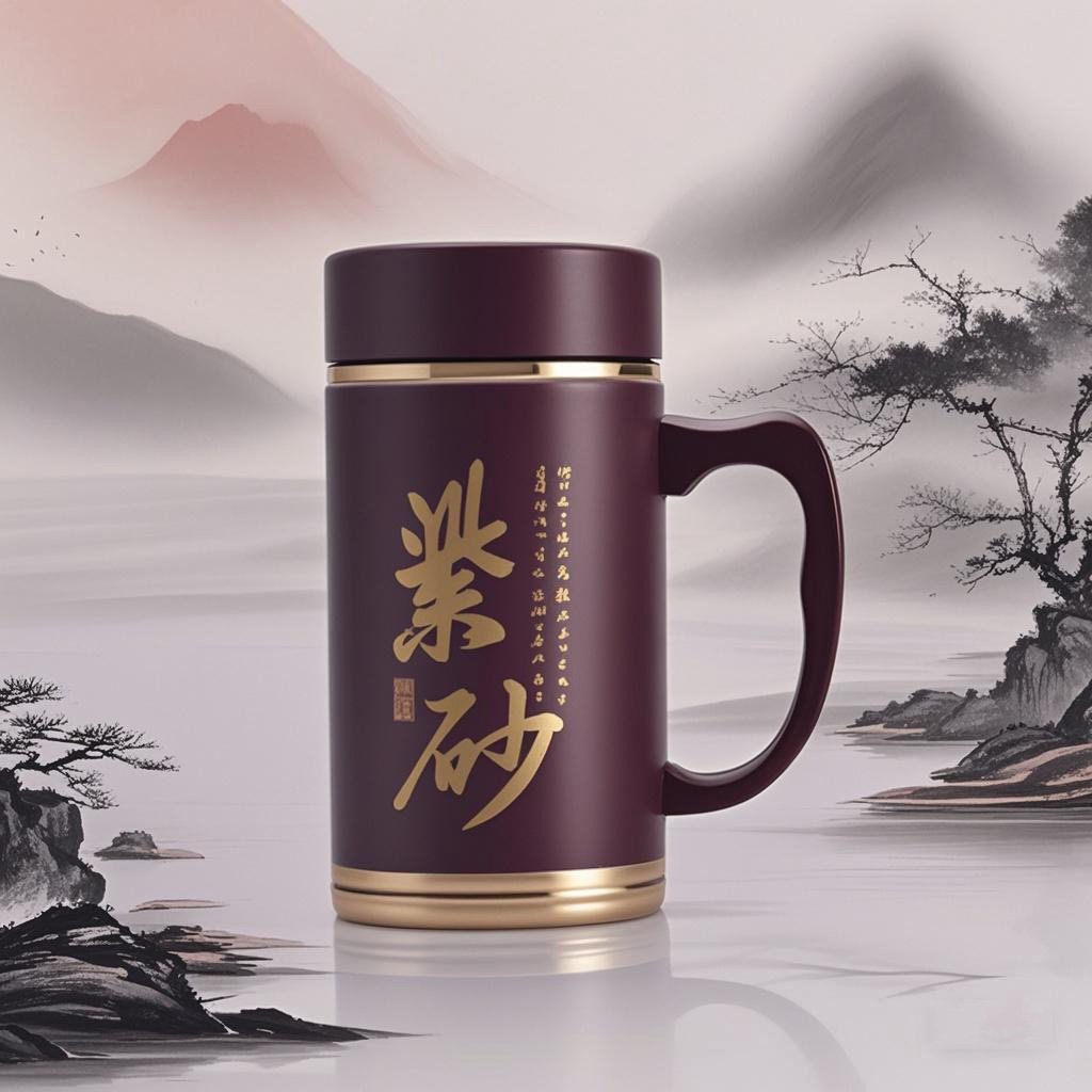 办公杯天然宜兴紫砂内胆大容量手保冷/保温杯