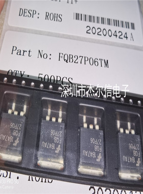 FQB27P06TM FQB27P06 60V 27A FAIRCHILD TO263全新进口原装 直拍
