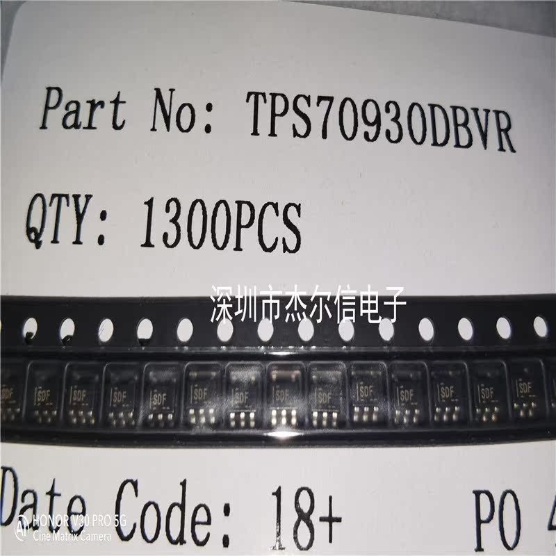 TPS70930DBVR 丝印SDF 3V 150MA TI SOT23-5 全新进口原装 可直拍