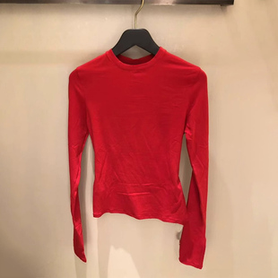 2025早春新款时尚圆领纯色气质修身显瘦设计感小众短袖T恤女上衣