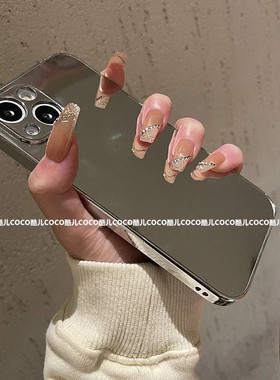 高透亚克力补妆镜适用苹果13手机壳iphone12promax个性全包11防摔