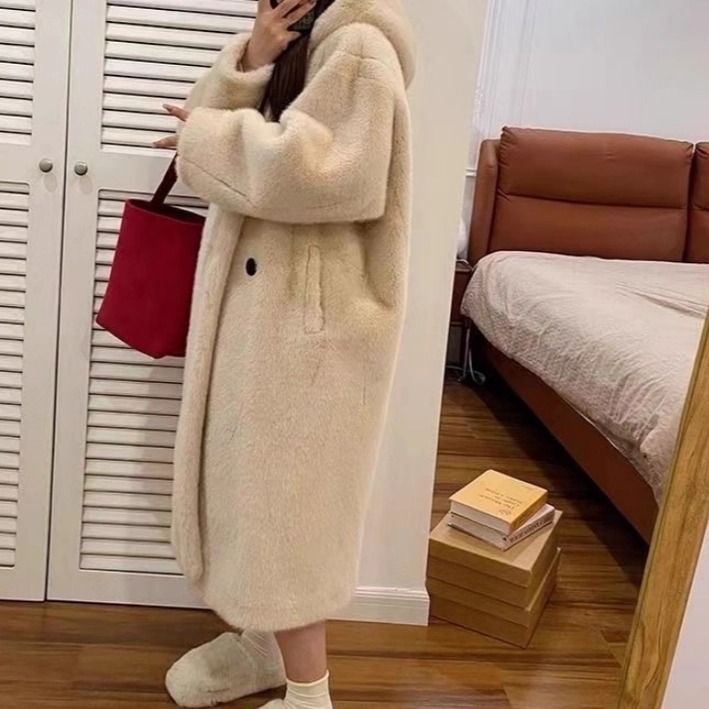 冬季抗冻加厚大衣毛绒外套女