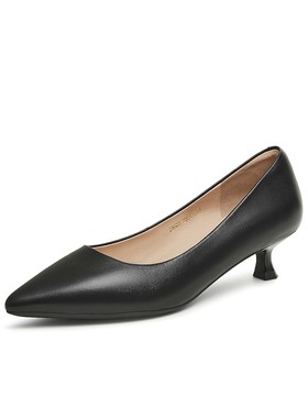 TATA他她尖头气质高跟鞋女鞋法式低跟通勤单鞋2025春新款UMS01AQ5