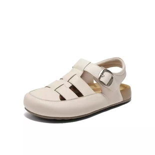 子2025夏季 女鞋 新款 猪笼鞋 D5V1DBH5 百丽罗马编织凉鞋 D5V1 勃肯鞋