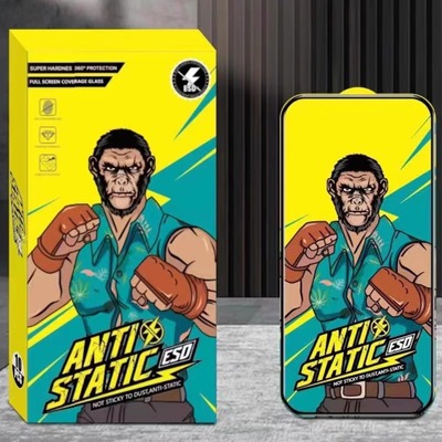 适用于iphone 16E 17promax拳王猩全屏高铝手机钢化玻璃手机膜苹果14 12 13 11 XR XS大弧高铝防静电保护贴膜