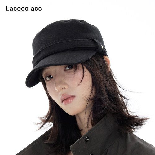 Lacoco韩系平顶鸭舌帽
