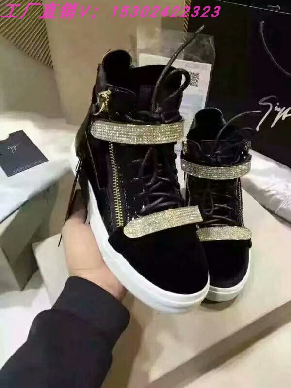 明星欧美gz金属金片真皮丝绒冬保暖加绒网红cl潮酷高帮男鞋女鞋