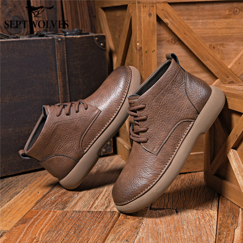 七匹狼男士痞帅马丁靴2025新款