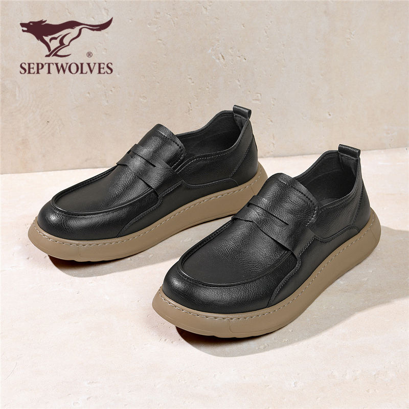 七匹狼男鞋2025新款夏季透气皮鞋
