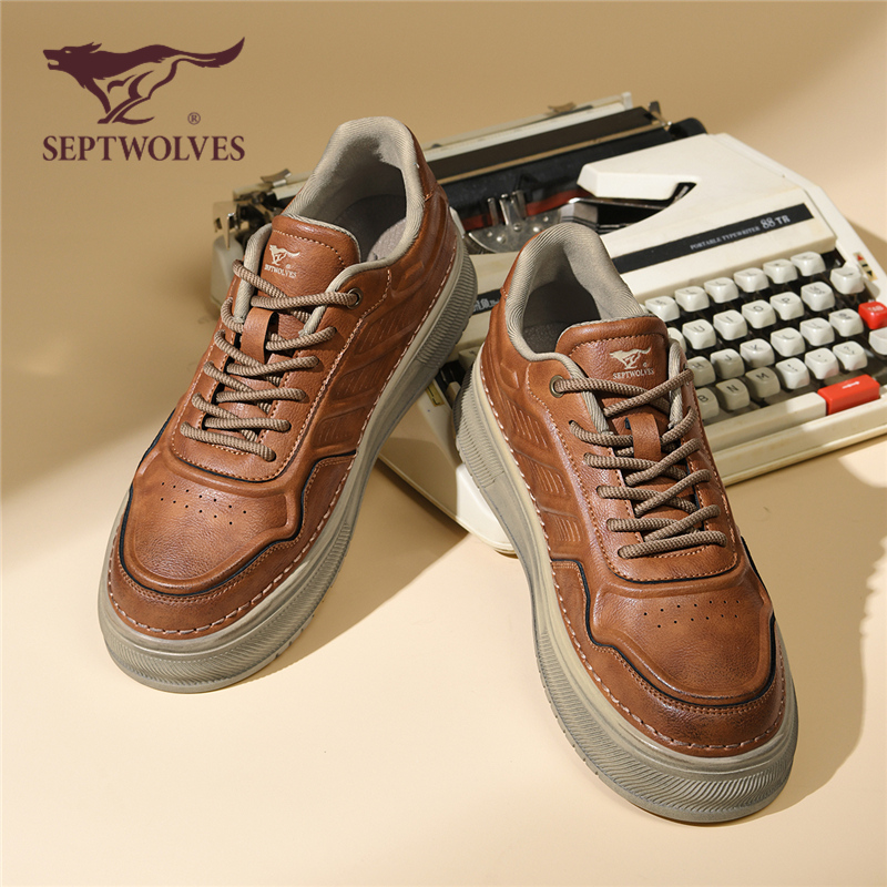七匹狼英伦男鞋增高鞋子板鞋