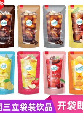 韩国进口Samlip三立黑美式咖啡230ml饮料葡萄桃子味袋装即饮饮品