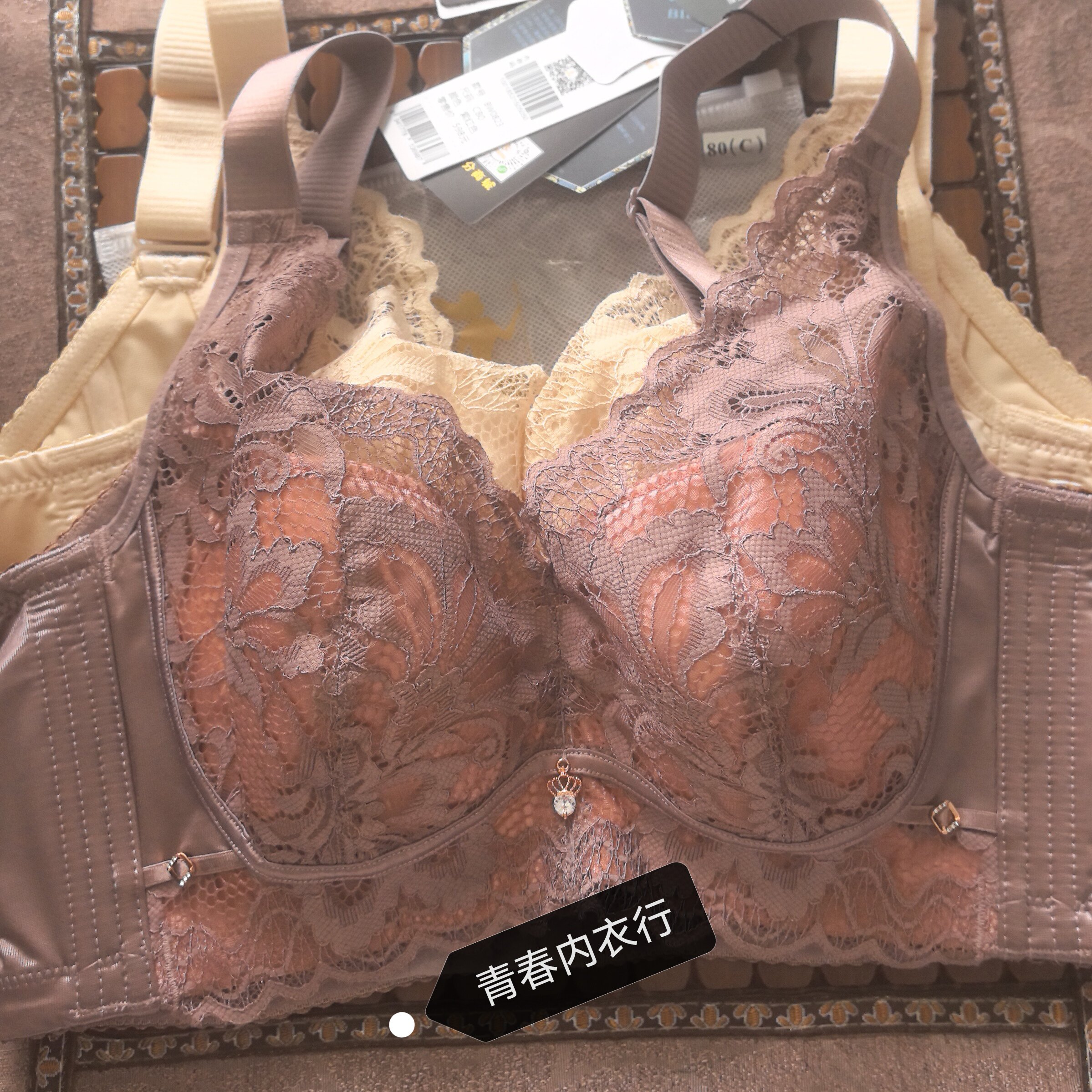 纤妍燕窝杯文胸软钢圈聚拢侧收调整型全罩杯薄款胸罩内衣0823