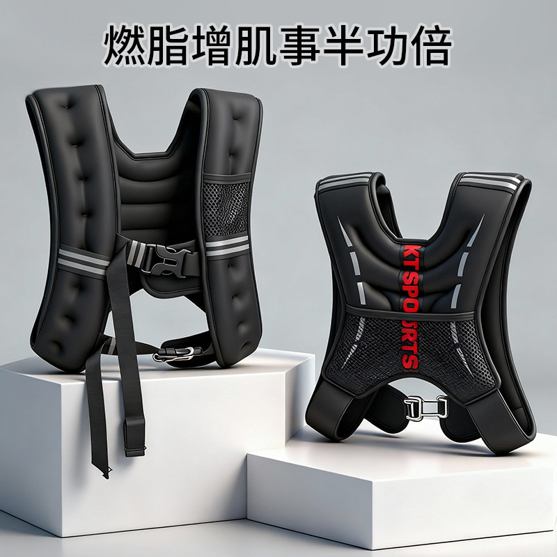 3kg5kg8kg男女负重背心跑步爬楼沙袋衣健身训练负重马甲