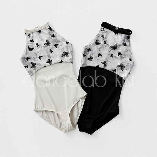 dancelabkiki芭蕾舞形体服练功服舞蹈服网纱挂脖成人女Gina蝴蝶