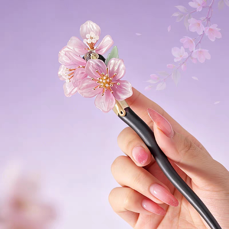 故宫发簪新中式簪子黑檀木古风发饰新婚礼物生日礼物女