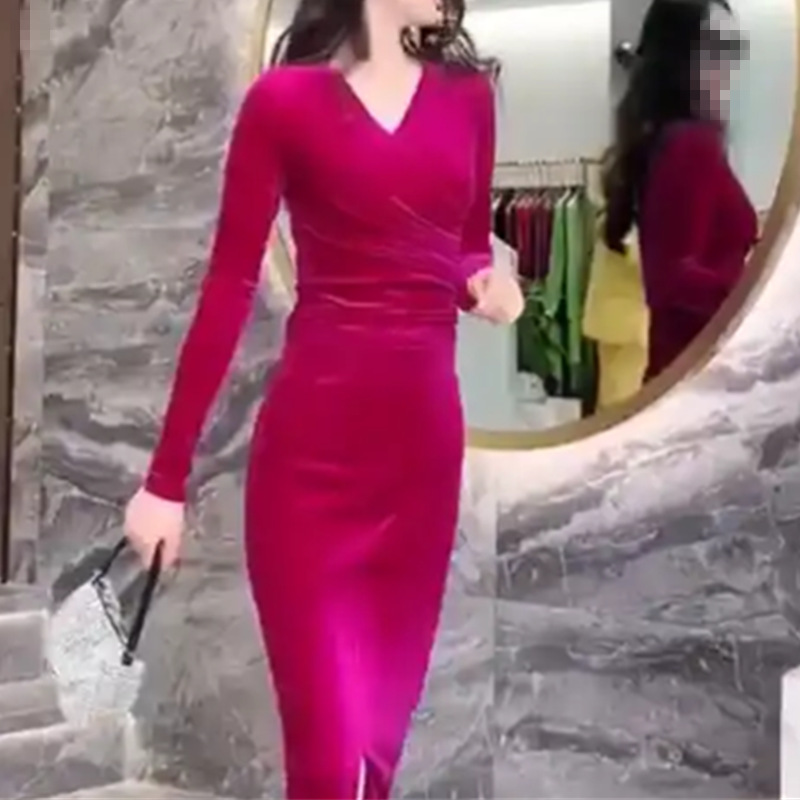 今年流行特惠强9007大爱美依缘2025春季新款连衣裙V领显瘦时尚
