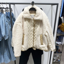 UR AJ2020秋冬女装韩版宽松矮个子羊羔毛厚外套夹克YU41S1EN2000