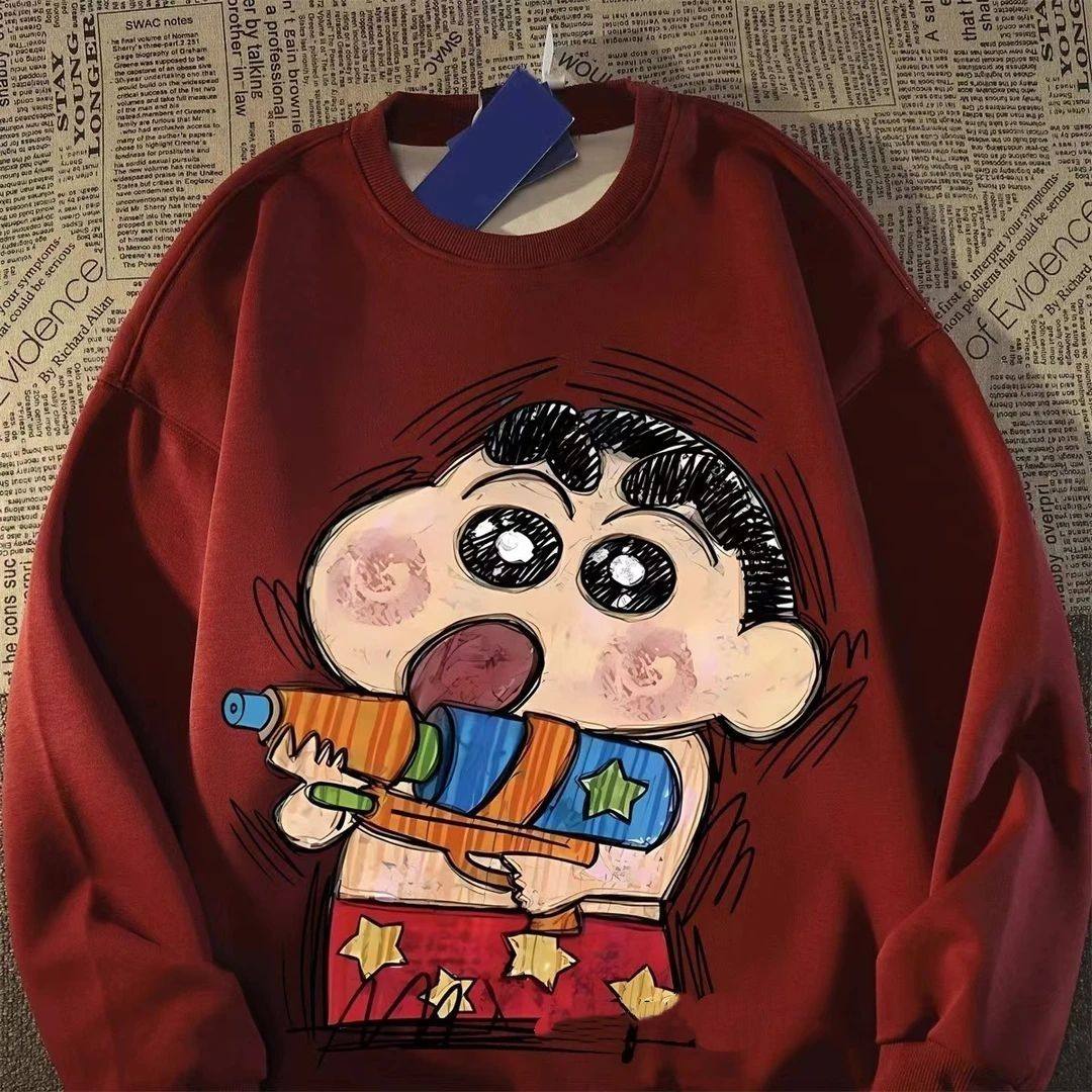 男女童加绒圆领套头卫衣中大童趣味蜡笔小新慵懒秋冬新款休闲上衣,童装/婴儿装/亲子装,卫衣/绒衫,淘宝优惠券,粉丝福利购,淘宝优惠卷