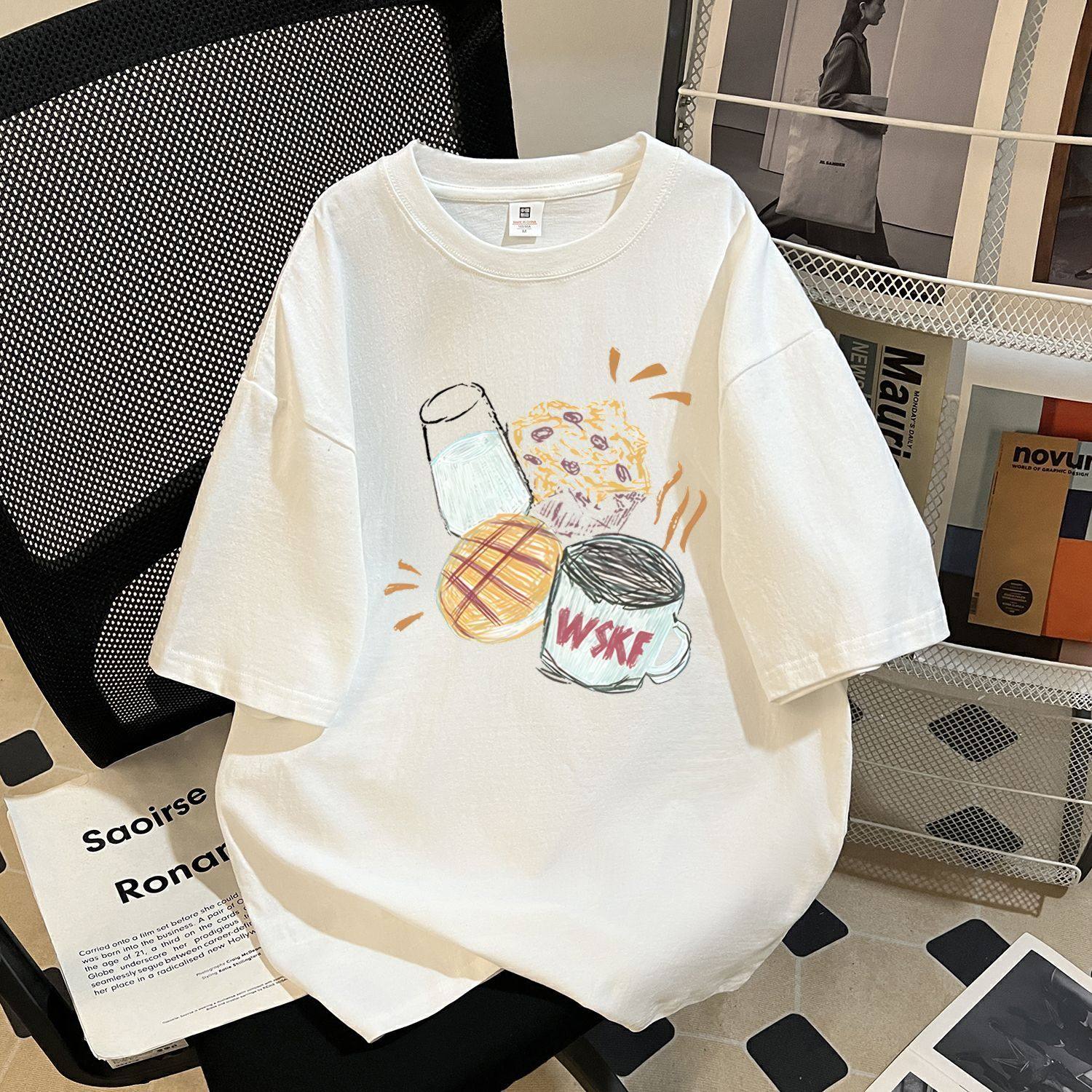 夏季纯棉短袖t恤男女童装2026新款圆领百搭中大童韩版印花上衣,童装/婴儿装/亲子装,T恤,淘宝优惠券,粉丝福利购,淘宝优惠卷