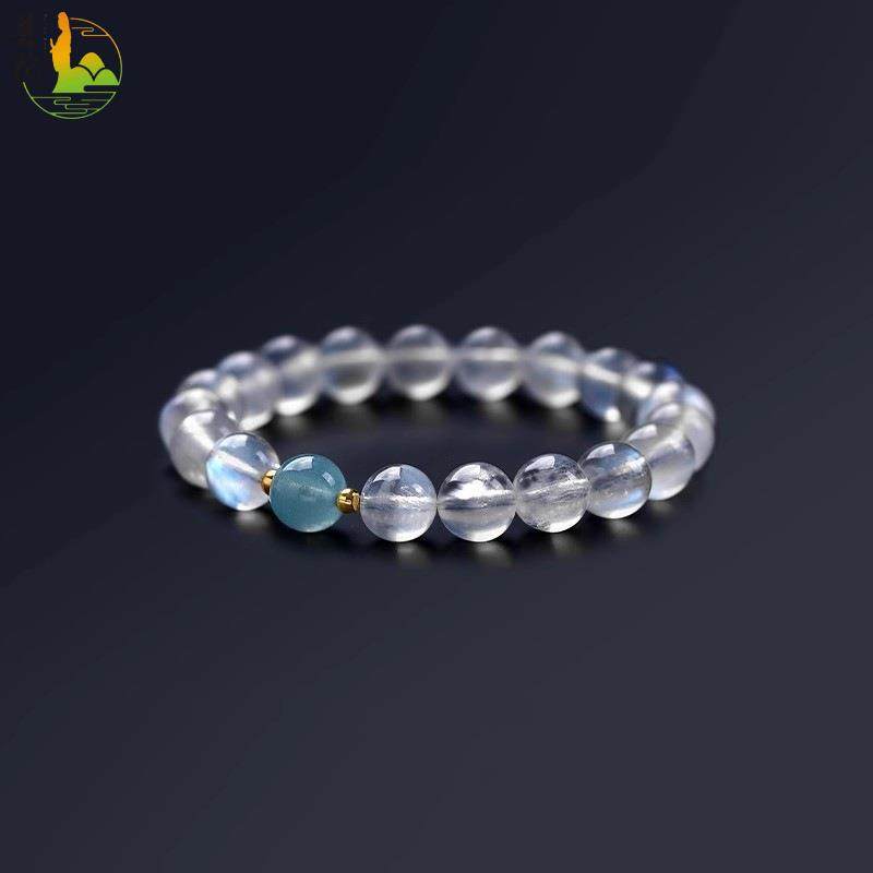 普陀山天然冰种斯里兰卡月光石手链蓝月光海蓝宝手串饰品女款礼物,饰品/流行首饰/时尚饰品新,手饰/手串,淘宝优惠券,粉丝福利购,淘宝优惠卷