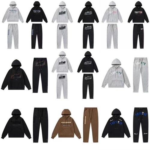 Trapstar新款彩虹拼色字母毛巾绣