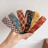 碎花发箍复古港风女春夏季 百搭外出宽边头箍洗脸发饰压发头饰发卡