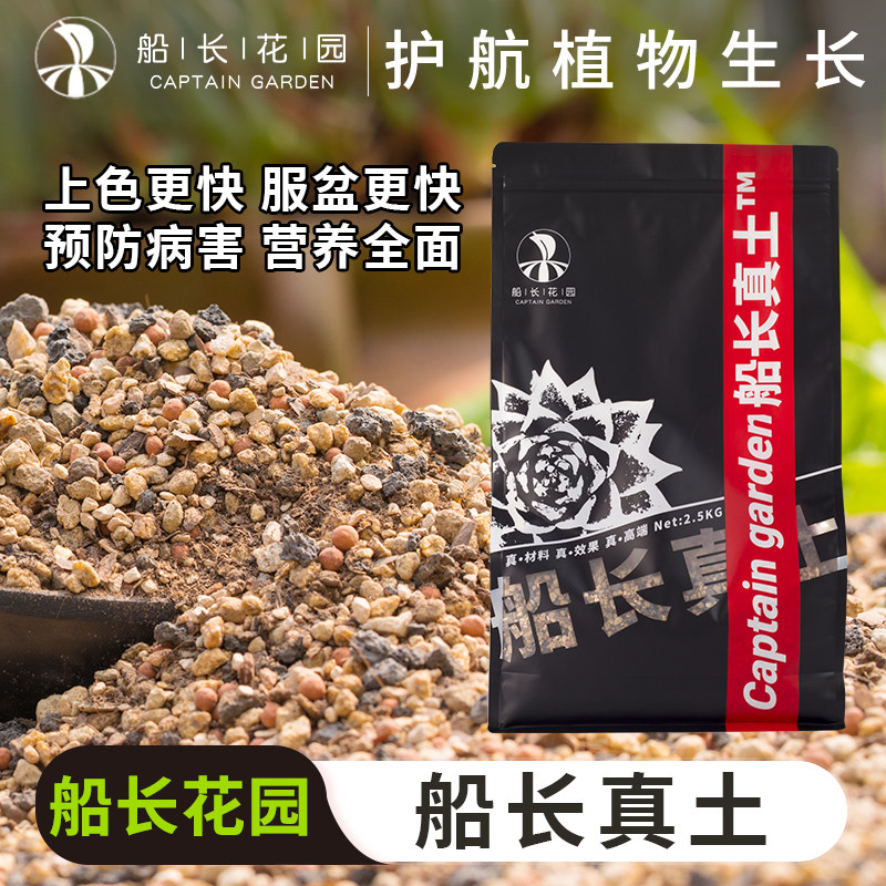 船长多肉花园真土80纯颗粒多肉专用营养泥炭三龟土铺面盆栽种植土