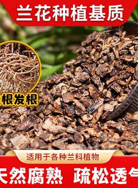 树皮腐熟发酵松树鳞造景养根软栎树皮石斛蝴蝶兰花种植专用松树皮