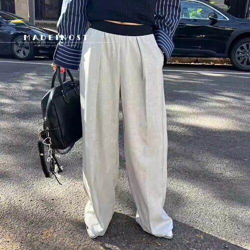 裤长107的高个子阔腿裤西装裤